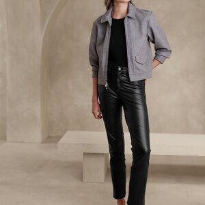 Banana Republic VEGAN LEATHER BLACK SLIM PANT NWT Sz 0/25P